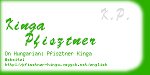 kinga pfisztner business card